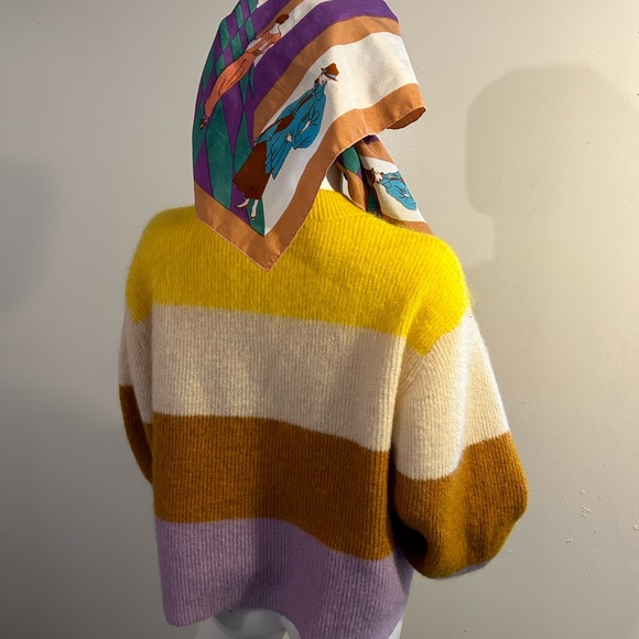 H&M Premium Selection Striped Mohair & Wool Sweater size M - Picture 4 of 14